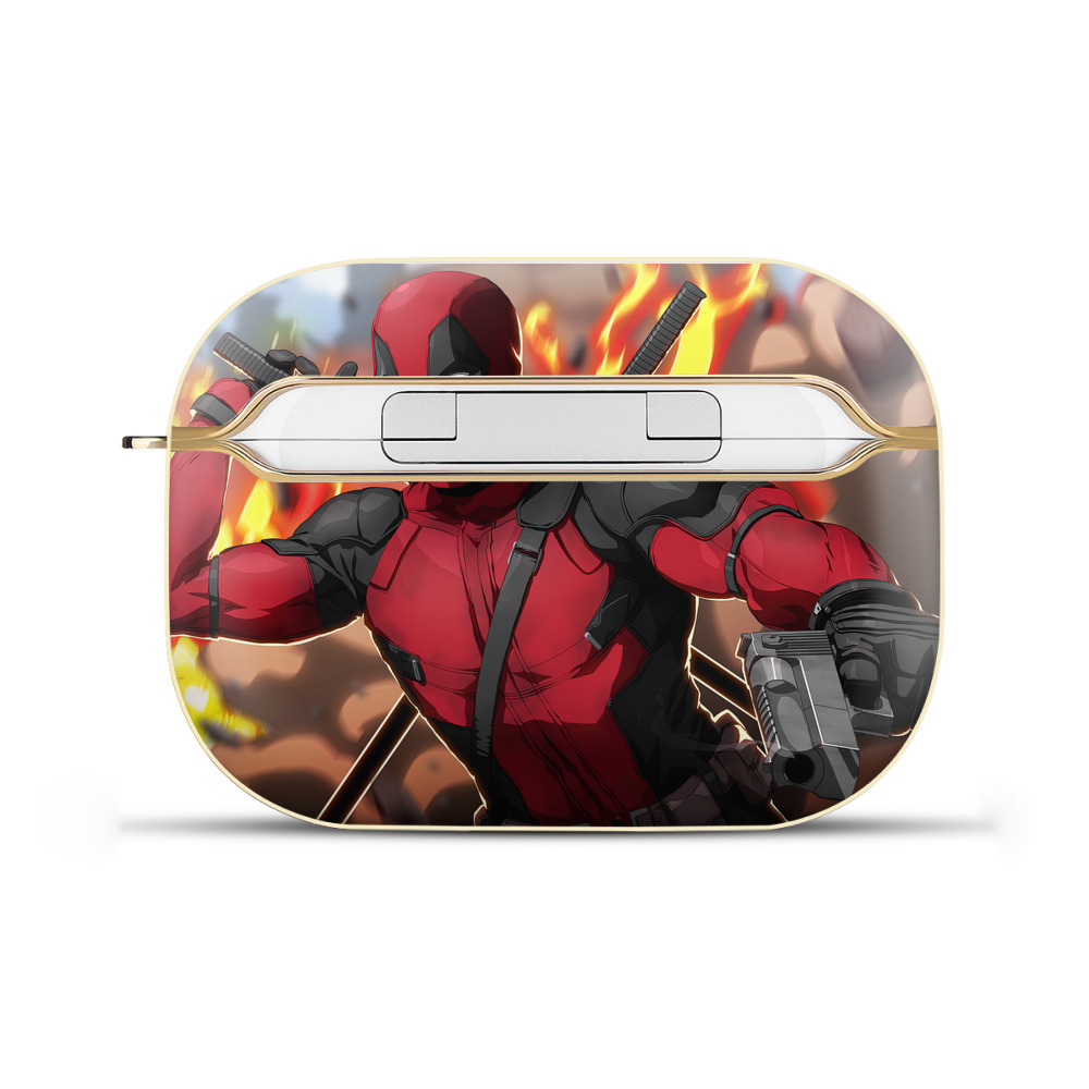 （画像用） Deadpool デッドプール 【AirPods Pro用】ハードシェル保護ケース｜耐衝撃・防指紋・カラビナ付き商品仕様