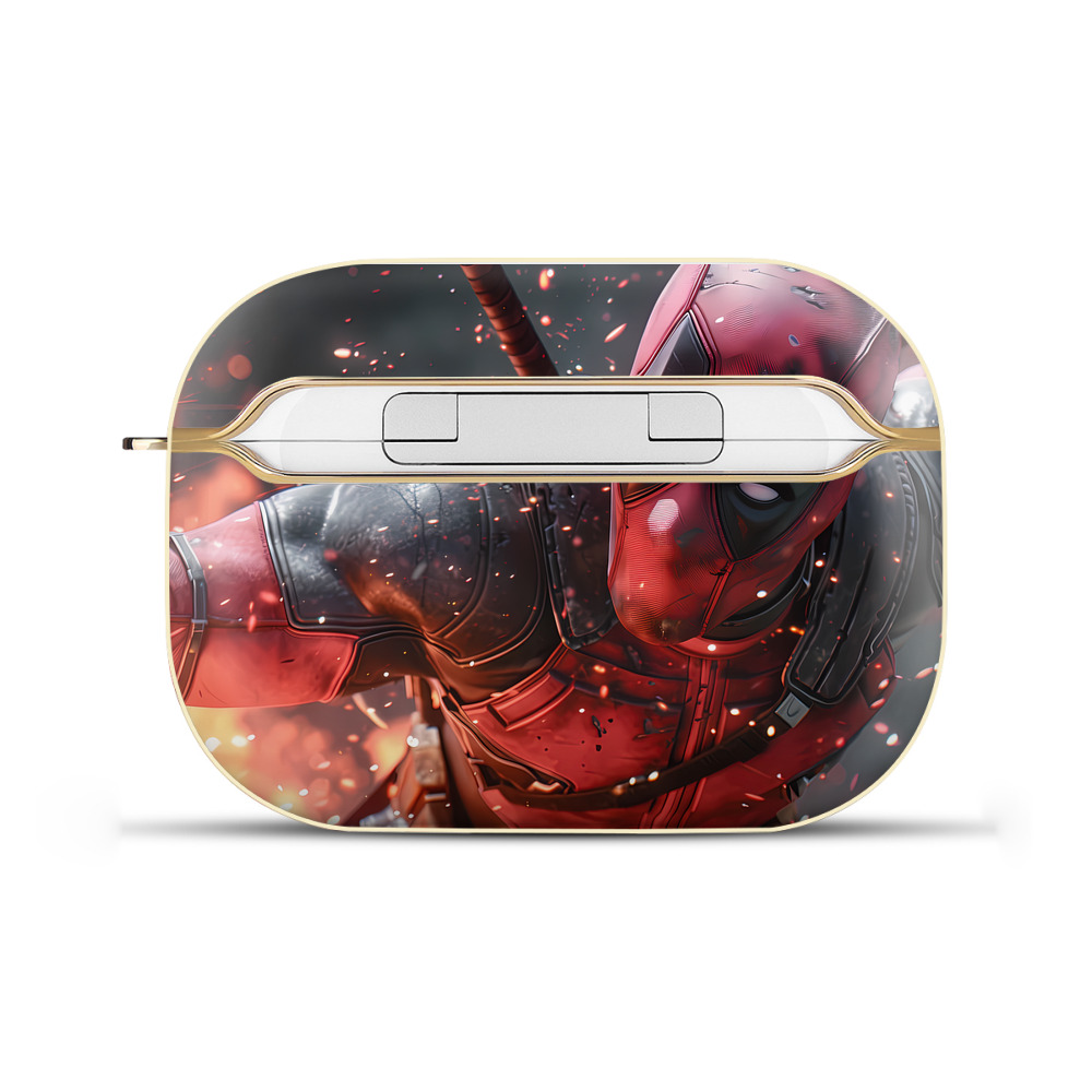 （画像用） Deadpool デッドプール 【AirPods Pro用】ハードシェル保護ケース｜耐衝撃・防指紋・カラビナ付き商品仕様