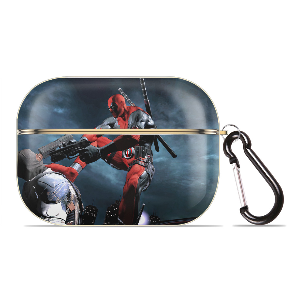 （画像用） Deadpool デッドプール 【AirPods Pro用】ハードシェル保護ケース｜耐衝撃・防指紋・カラビナ付き商品仕様