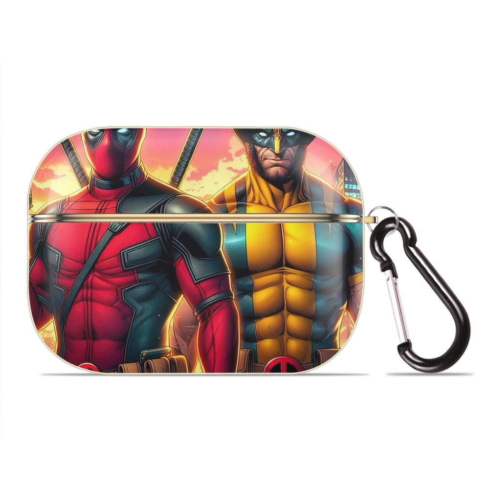 （画像用） Deadpool デッドプール 【AirPods Pro用】ハードシェル保護ケース｜耐衝撃・防指紋・カラビナ付き商品仕様