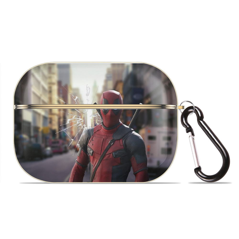 （画像用） Deadpool デッドプール 【AirPods Pro用】ハードシェル保護ケース｜耐衝撃・防指紋・カラビナ付き商品仕様