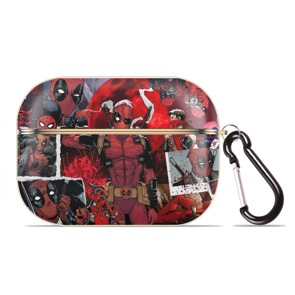 （画像用） Deadpool デッドプール 【AirPods Pro用】ハードシェル保護ケース｜耐衝撃・防指紋・カラビナ付き商品仕様