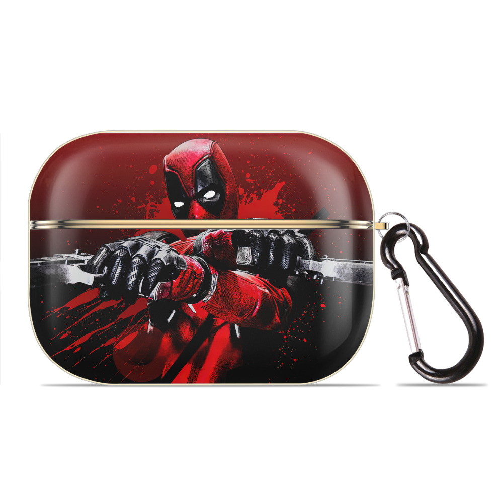 （画像用） Deadpool デッドプール 【AirPods Pro用】ハードシェル保護ケース｜耐衝撃・防指紋・カラビナ付き商品仕様