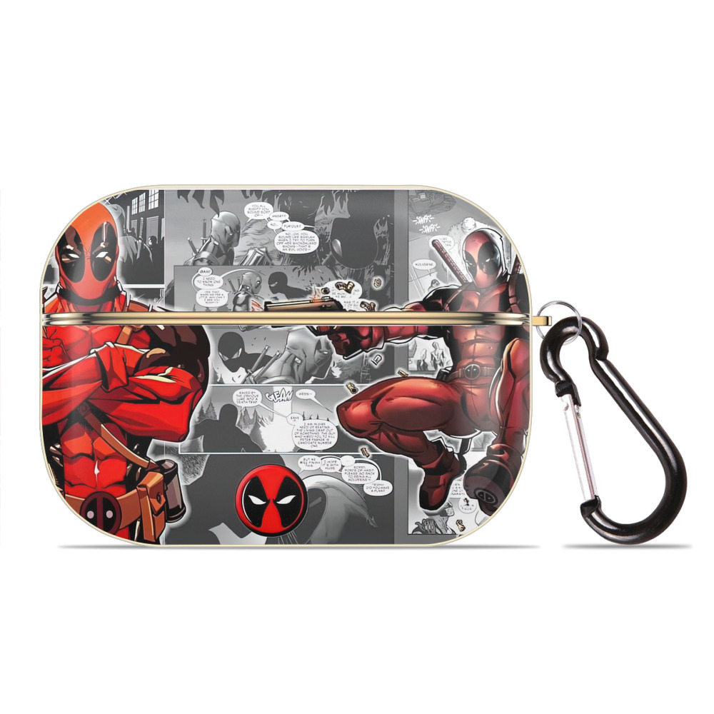 （画像用） Deadpool デッドプール 【AirPods Pro用】ハードシェル保護ケース｜耐衝撃・防指紋・カラビナ付き商品仕様