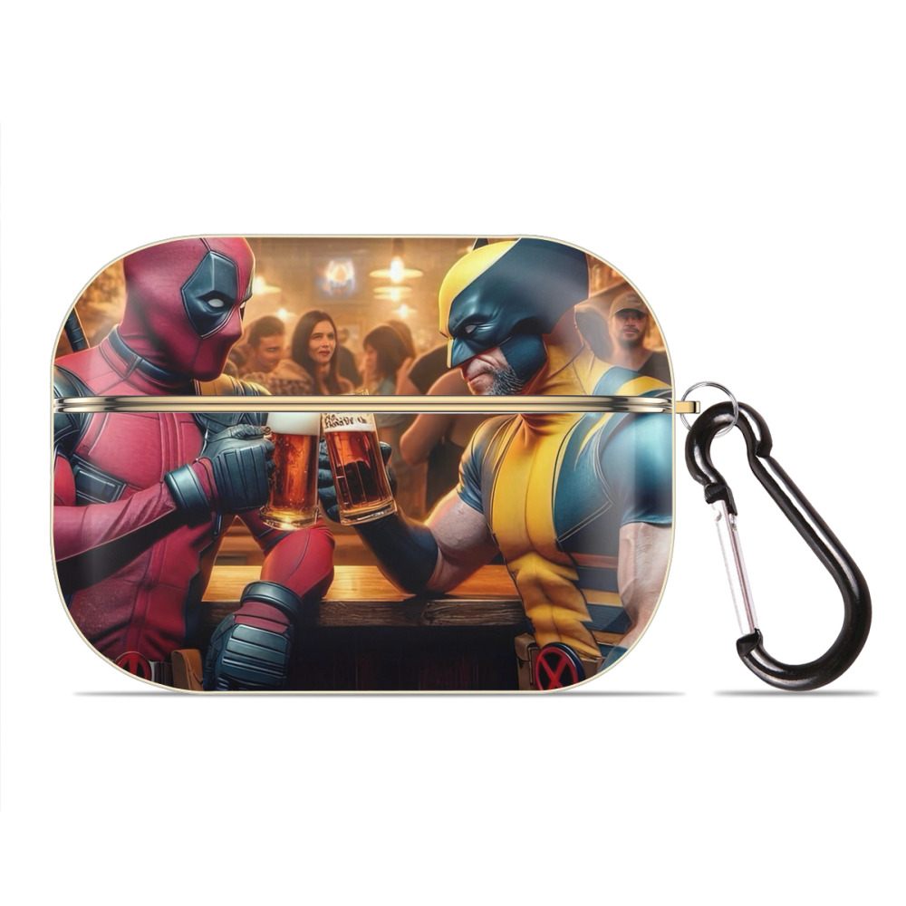 （画像用） Deadpool デッドプール 【AirPods Pro用】ハードシェル保護ケース｜耐衝撃・防指紋・カラビナ付き商品仕様