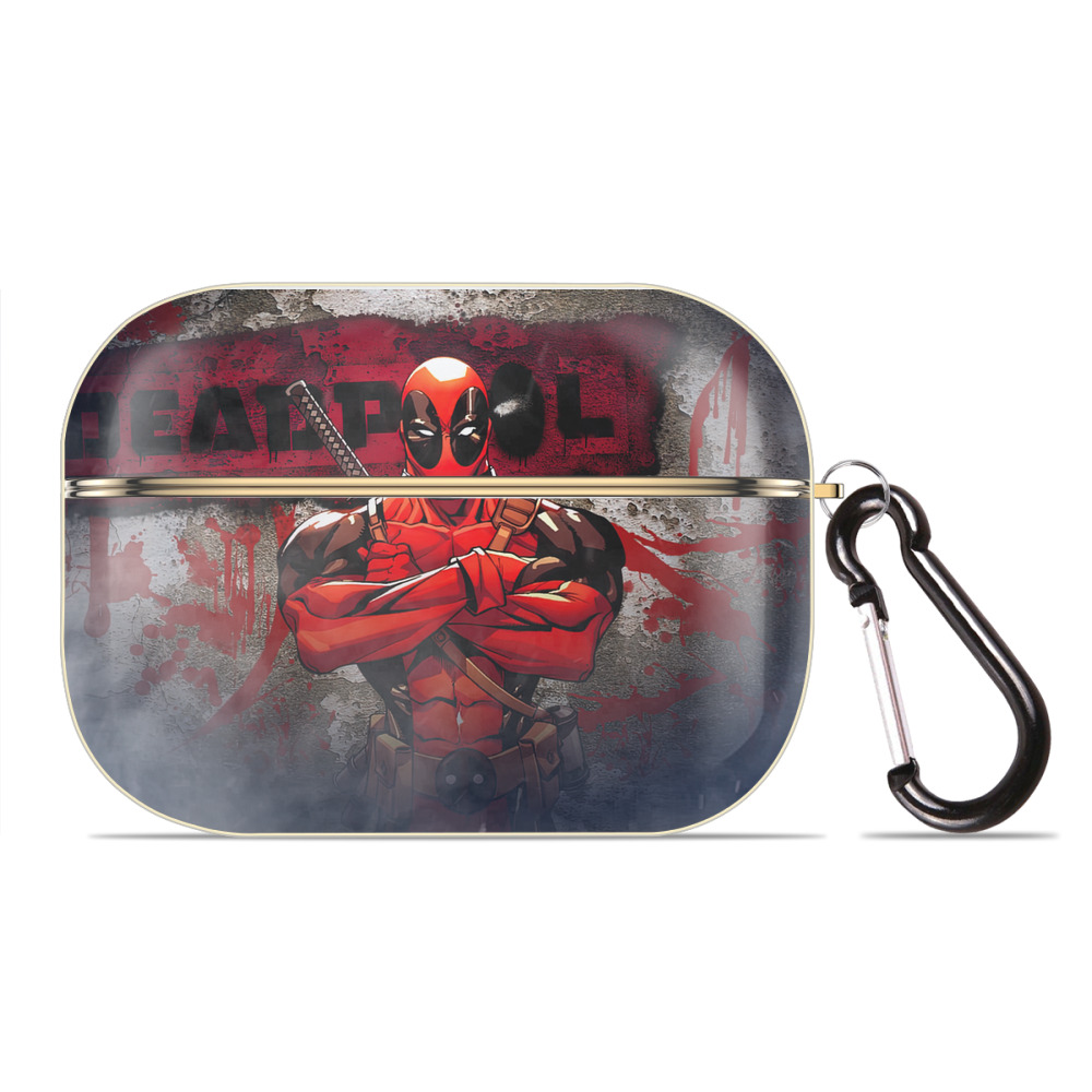 （画像用） Deadpool デッドプール 【AirPods Pro用】ハードシェル保護ケース｜耐衝撃・防指紋・カラビナ付き商品仕様