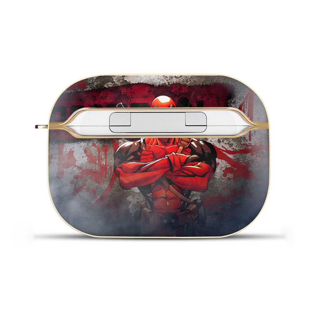 （画像用） Deadpool デッドプール 【AirPods Pro用】ハードシェル保護ケース｜耐衝撃・防指紋・カラビナ付き商品仕様
