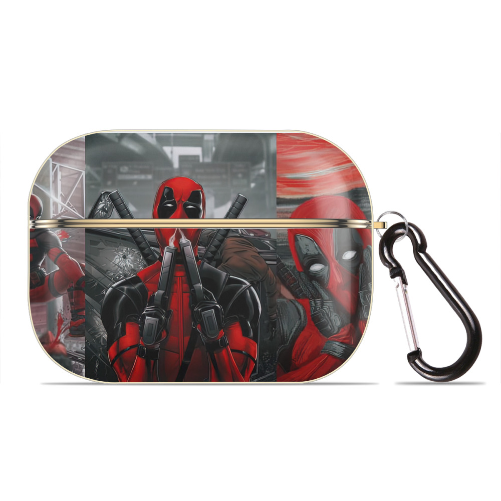 （画像用） Deadpool デッドプール 【AirPods Pro用】ハードシェル保護ケース｜耐衝撃・防指紋・カラビナ付き商品仕様
