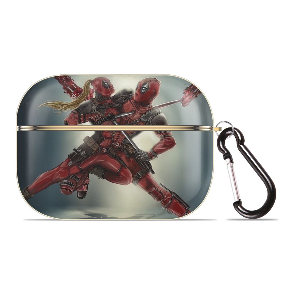 （画像用） Deadpool デッドプール 【AirPods Pro用】ハードシェル保護ケース｜耐衝撃・防指紋・カラビナ付き商品仕様