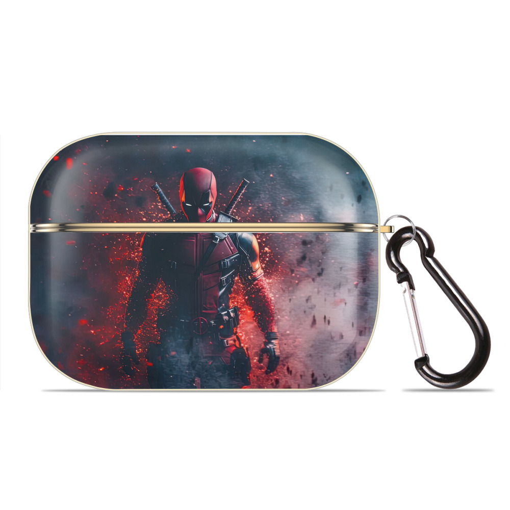 （画像用） Deadpool デッドプール 【AirPods Pro用】ハードシェル保護ケース｜耐衝撃・防指紋・カラビナ付き商品仕様