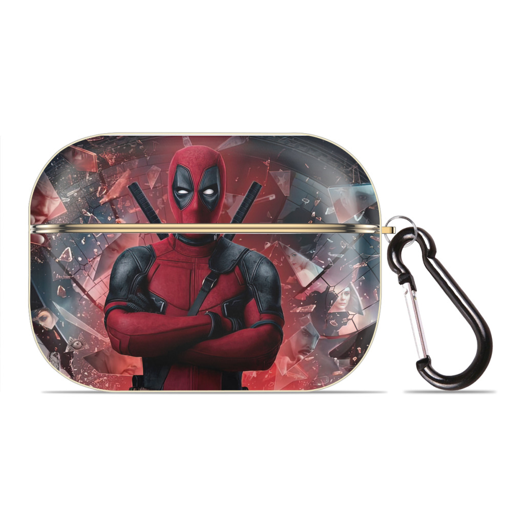 （画像用） Deadpool デッドプール 【AirPods Pro用】ハードシェル保護ケース｜耐衝撃・防指紋・カラビナ付き商品仕様