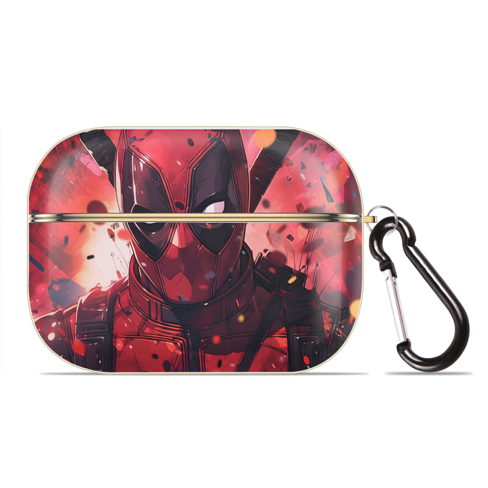 （画像用） Deadpool デッドプール 【AirPods Pro用】ハードシェル保護ケース｜耐衝撃・防指紋・カラビナ付き商品仕様