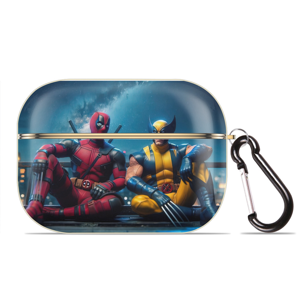 （画像用） Deadpool デッドプール 【AirPods Pro用】ハードシェル保護ケース｜耐衝撃・防指紋・カラビナ付き商品仕様