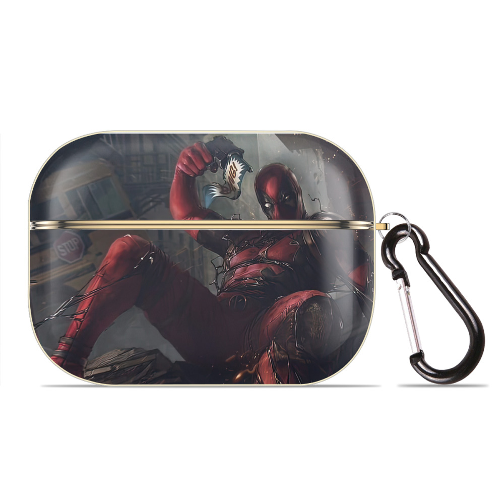 （画像用） Deadpool デッドプール 【AirPods Pro用】ハードシェル保護ケース｜耐衝撃・防指紋・カラビナ付き商品仕様