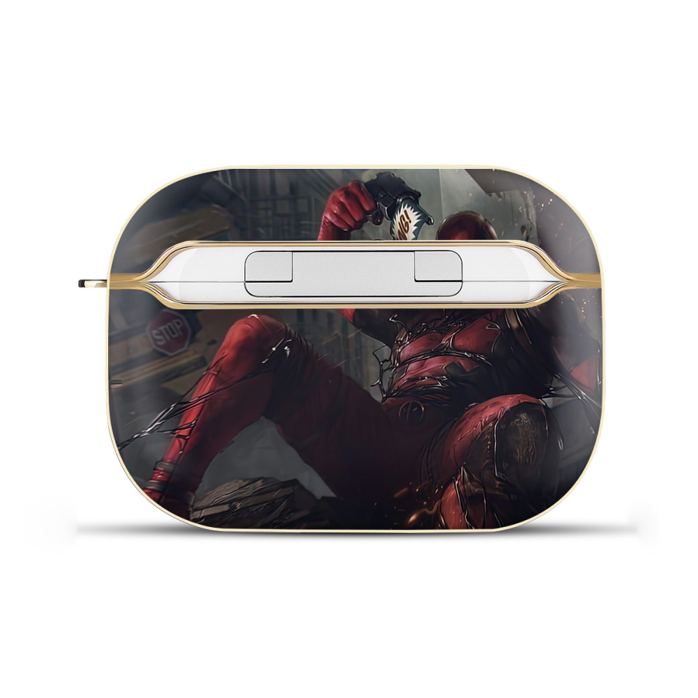 （画像用） Deadpool デッドプール 【AirPods Pro用】ハードシェル保護ケース｜耐衝撃・防指紋・カラビナ付き商品仕様