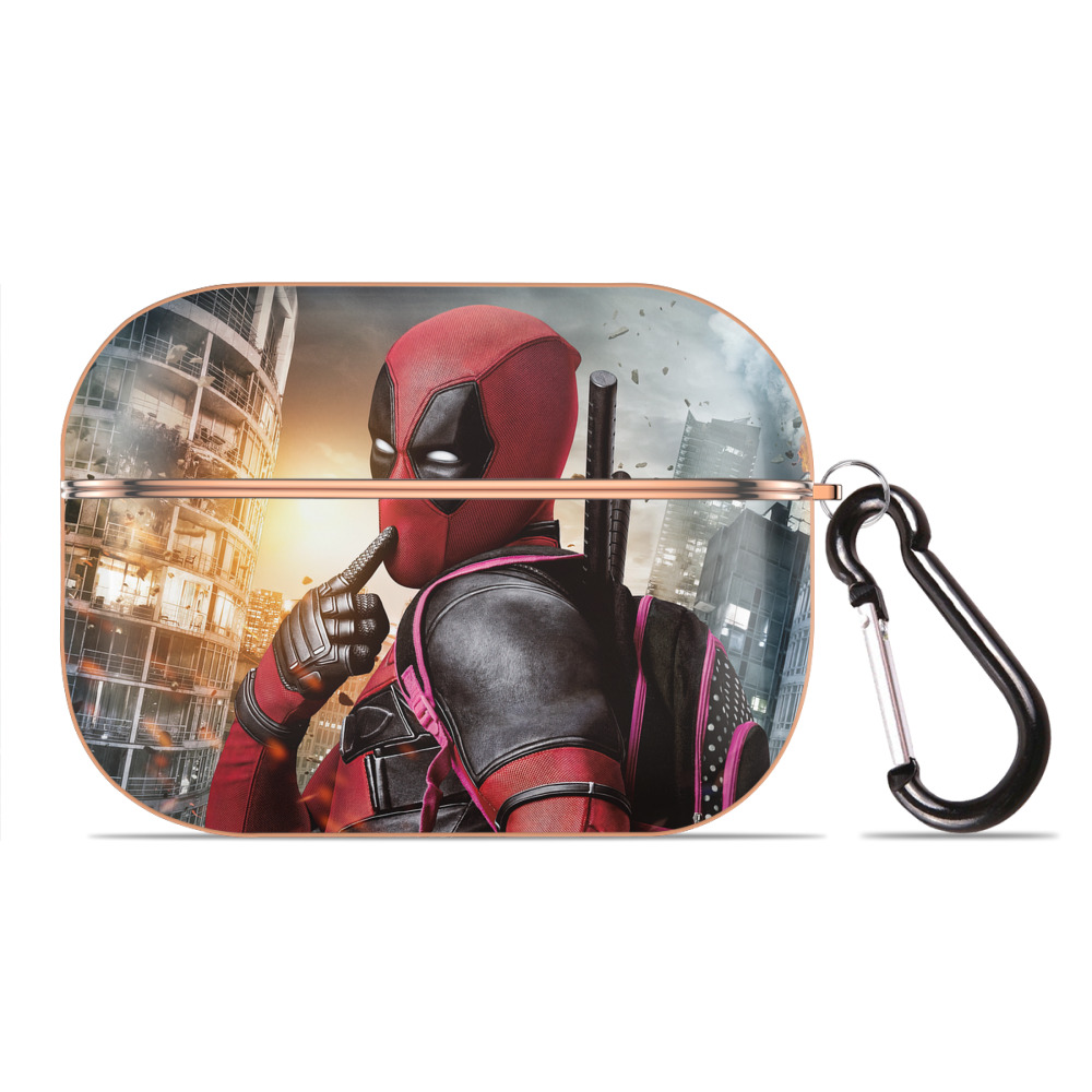 （画像用） Deadpool デッドプール 【AirPods Pro用】ハードシェル保護ケース｜耐衝撃・防指紋・カラビナ付き商品仕様