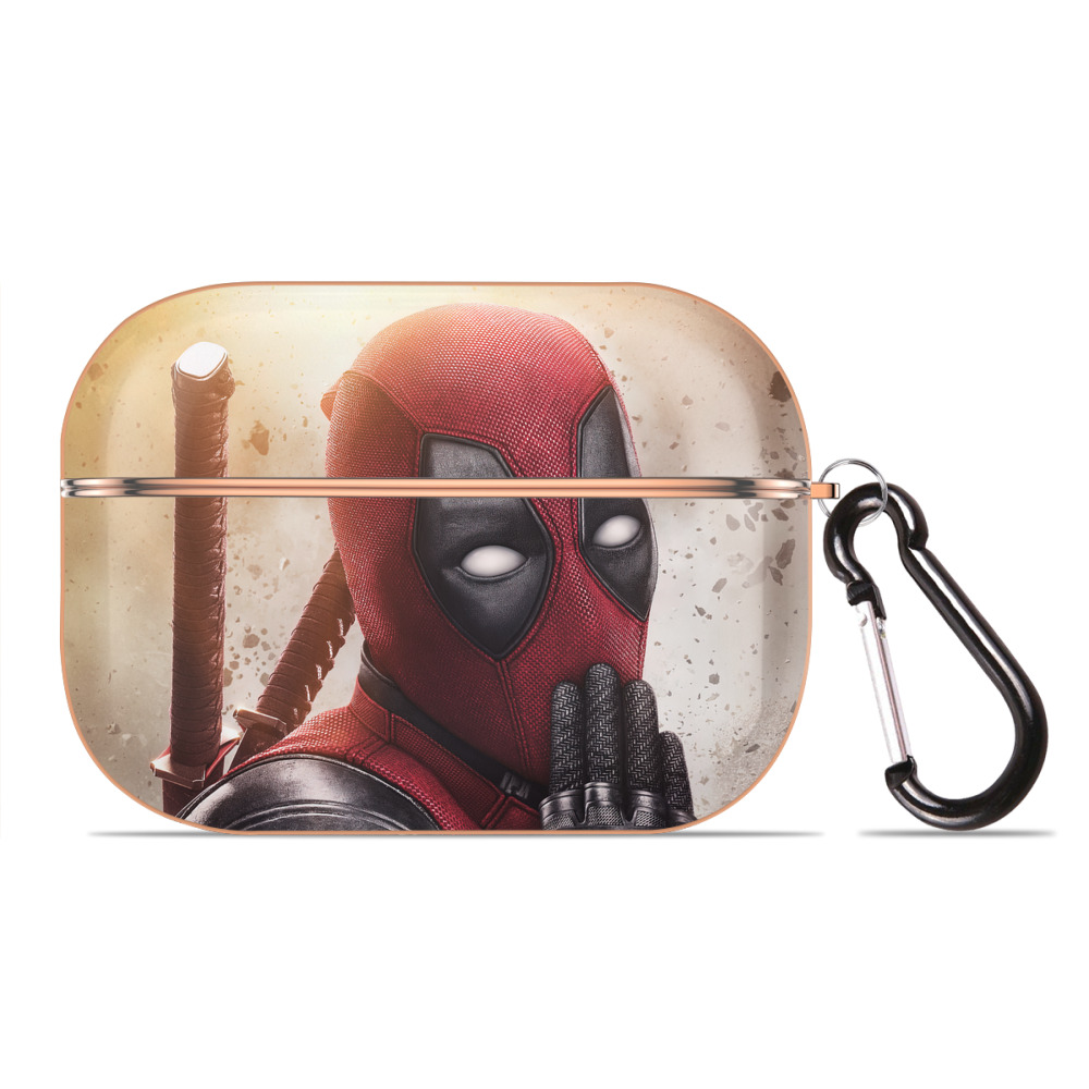 （画像用） Deadpool デッドプール 【AirPods Pro用】ハードシェル保護ケース｜耐衝撃・防指紋・カラビナ付き商品仕様