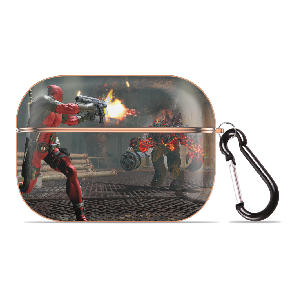 （画像用） Deadpool デッドプール 【AirPods Pro用】ハードシェル保護ケース｜耐衝撃・防指紋・カラビナ付き商品仕様