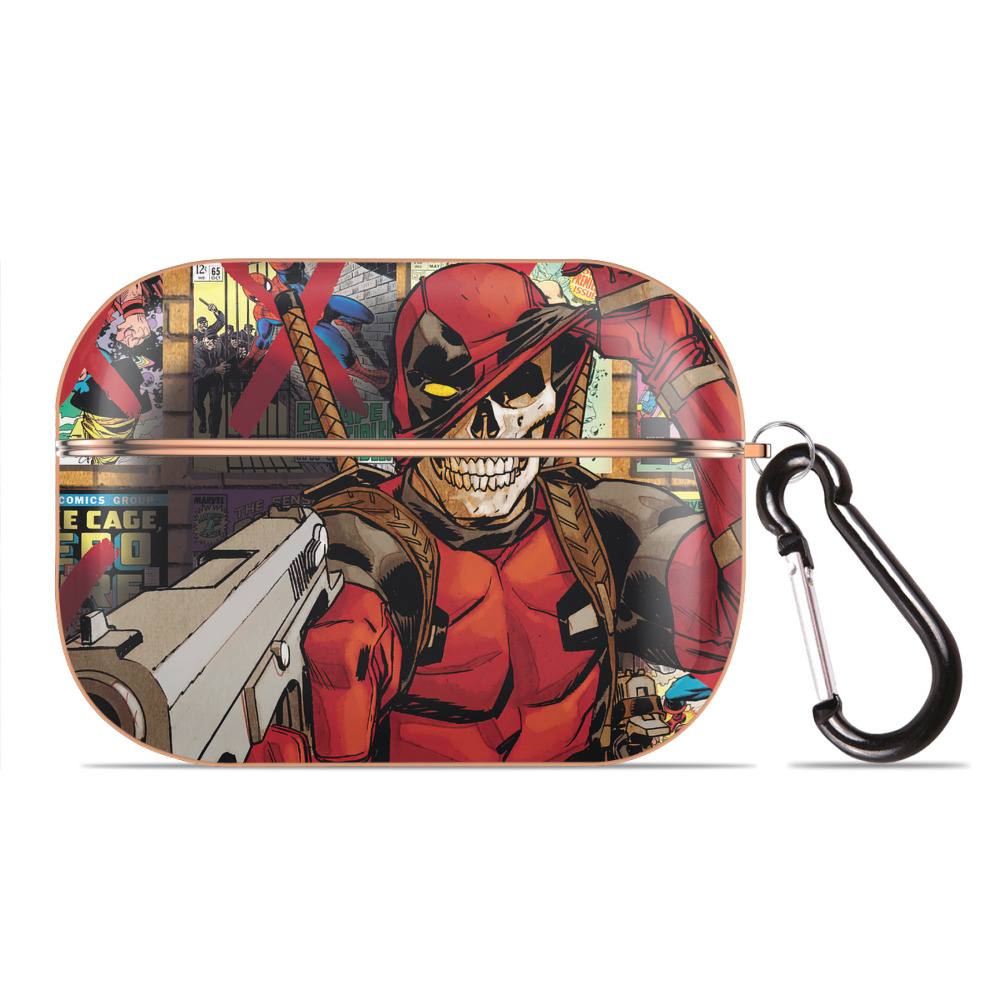 （画像用） Deadpool デッドプール 【AirPods Pro用】ハードシェル保護ケース｜耐衝撃・防指紋・カラビナ付き商品仕様