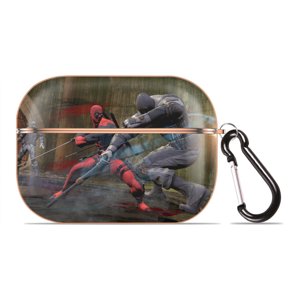（画像用） Deadpool デッドプール 【AirPods Pro用】ハードシェル保護ケース｜耐衝撃・防指紋・カラビナ付き商品仕様