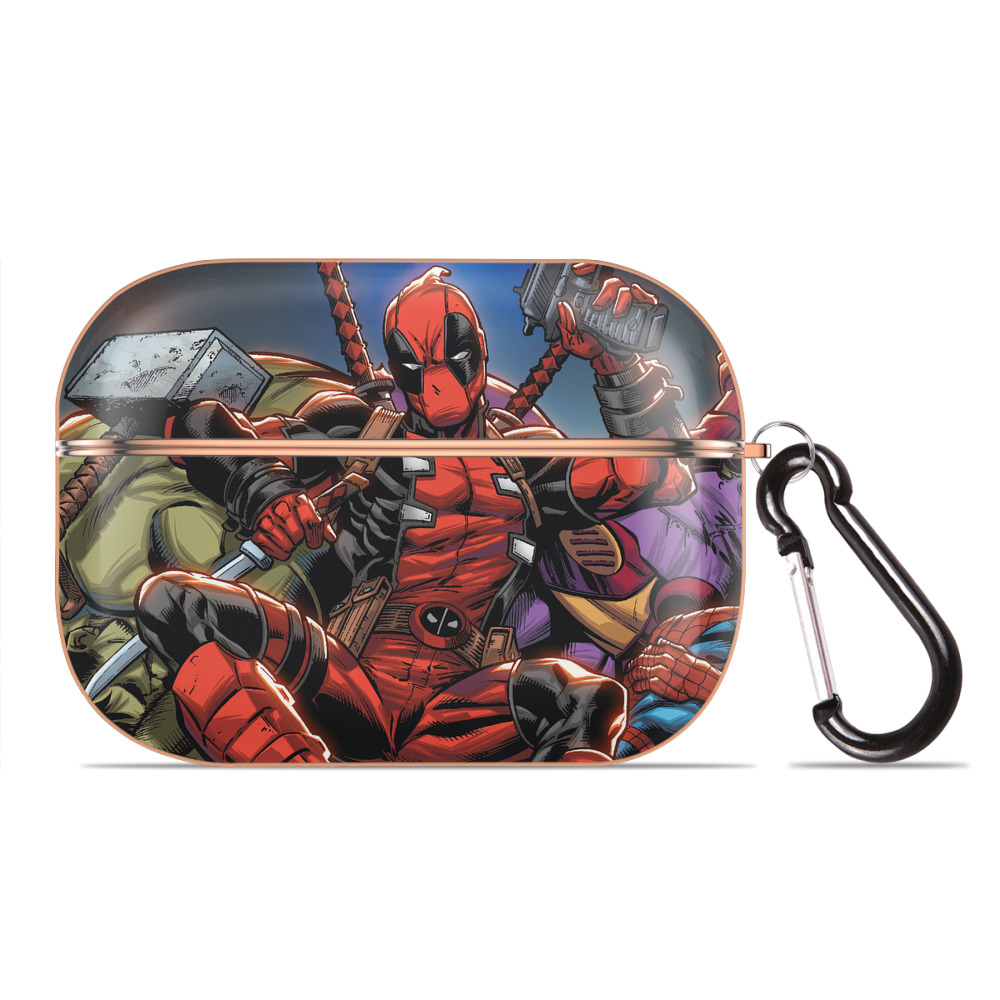 （画像用） Deadpool デッドプール 【AirPods Pro用】ハードシェル保護ケース｜耐衝撃・防指紋・カラビナ付き商品仕様
