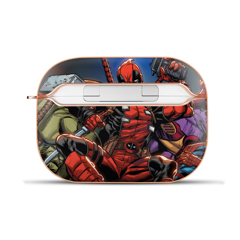（画像用） Deadpool デッドプール 【AirPods Pro用】ハードシェル保護ケース｜耐衝撃・防指紋・カラビナ付き商品仕様