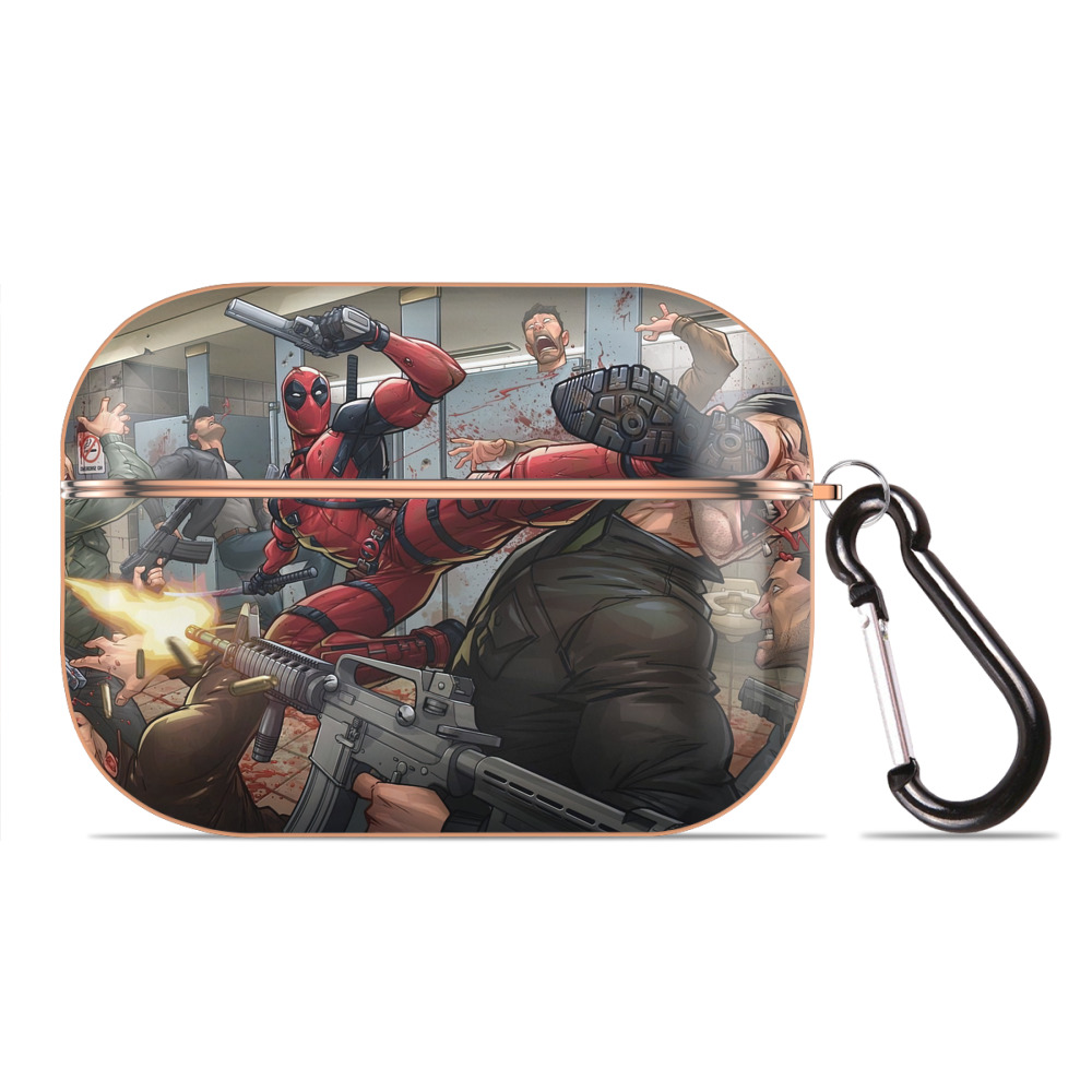 （画像用） Deadpool デッドプール 【AirPods Pro用】ハードシェル保護ケース｜耐衝撃・防指紋・カラビナ付き商品仕様