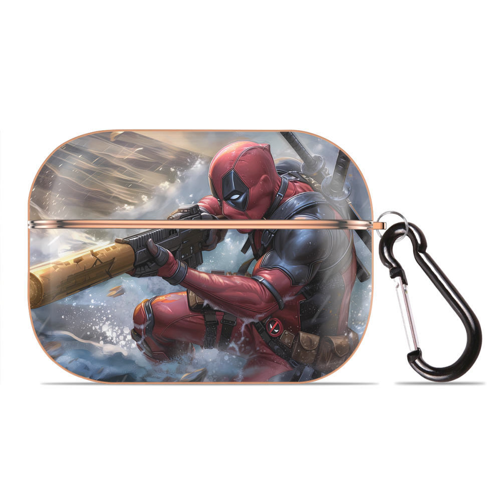 （画像用） Deadpool デッドプール 【AirPods Pro用】ハードシェル保護ケース｜耐衝撃・防指紋・カラビナ付き商品仕様