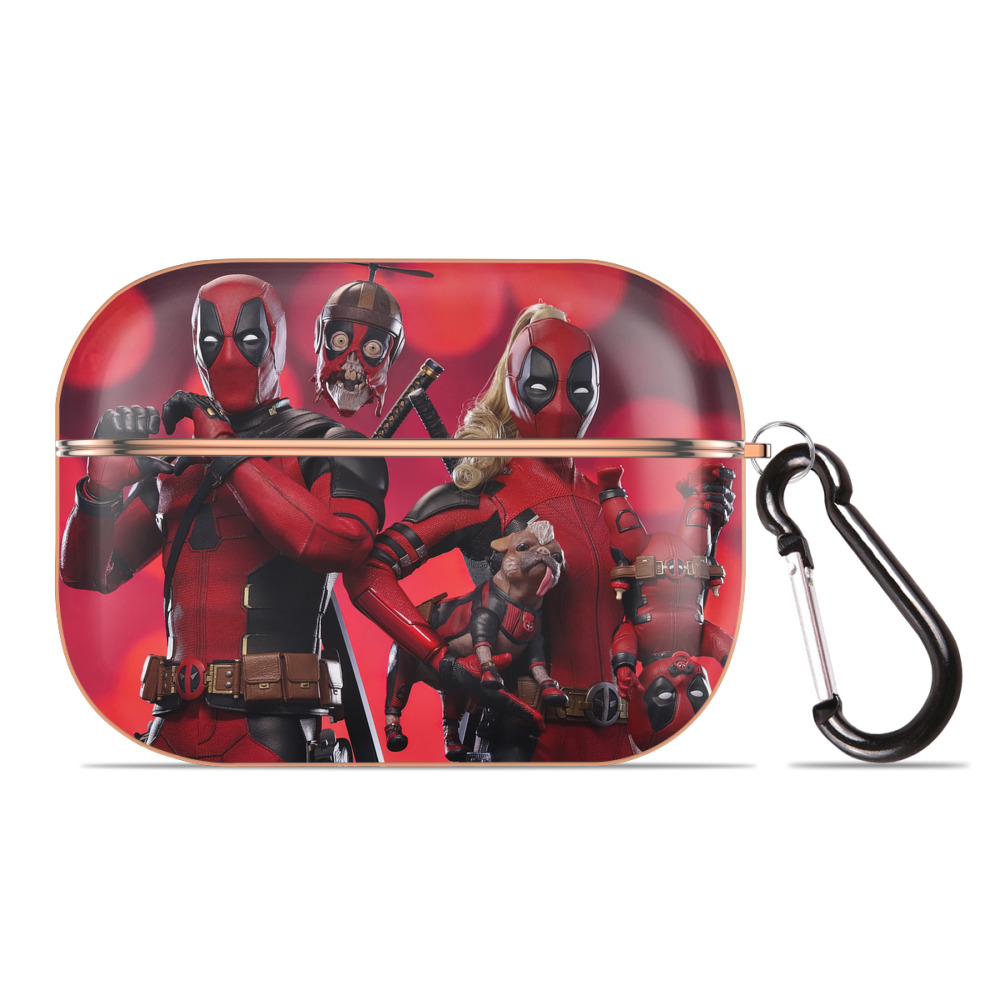 （画像用） Deadpool デッドプール 【AirPods Pro用】ハードシェル保護ケース｜耐衝撃・防指紋・カラビナ付き商品仕様