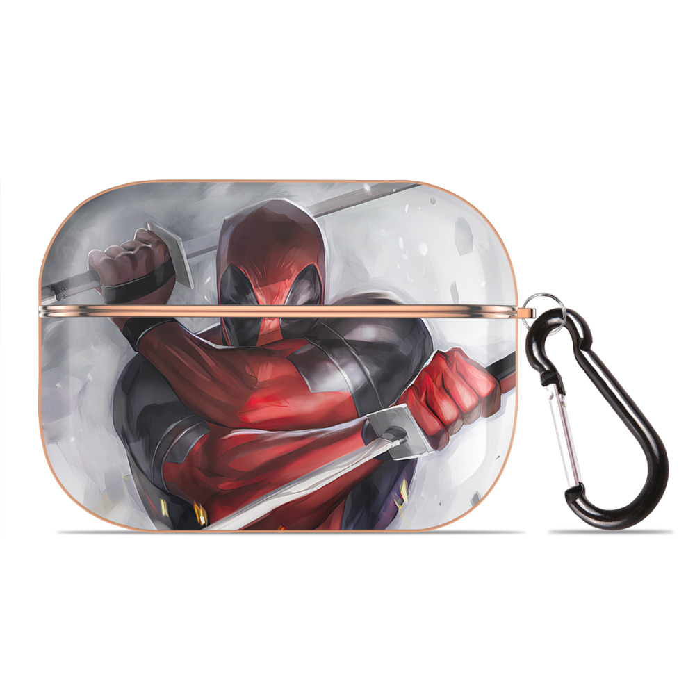（画像用） Deadpool デッドプール 【AirPods Pro用】ハードシェル保護ケース｜耐衝撃・防指紋・カラビナ付き商品仕様