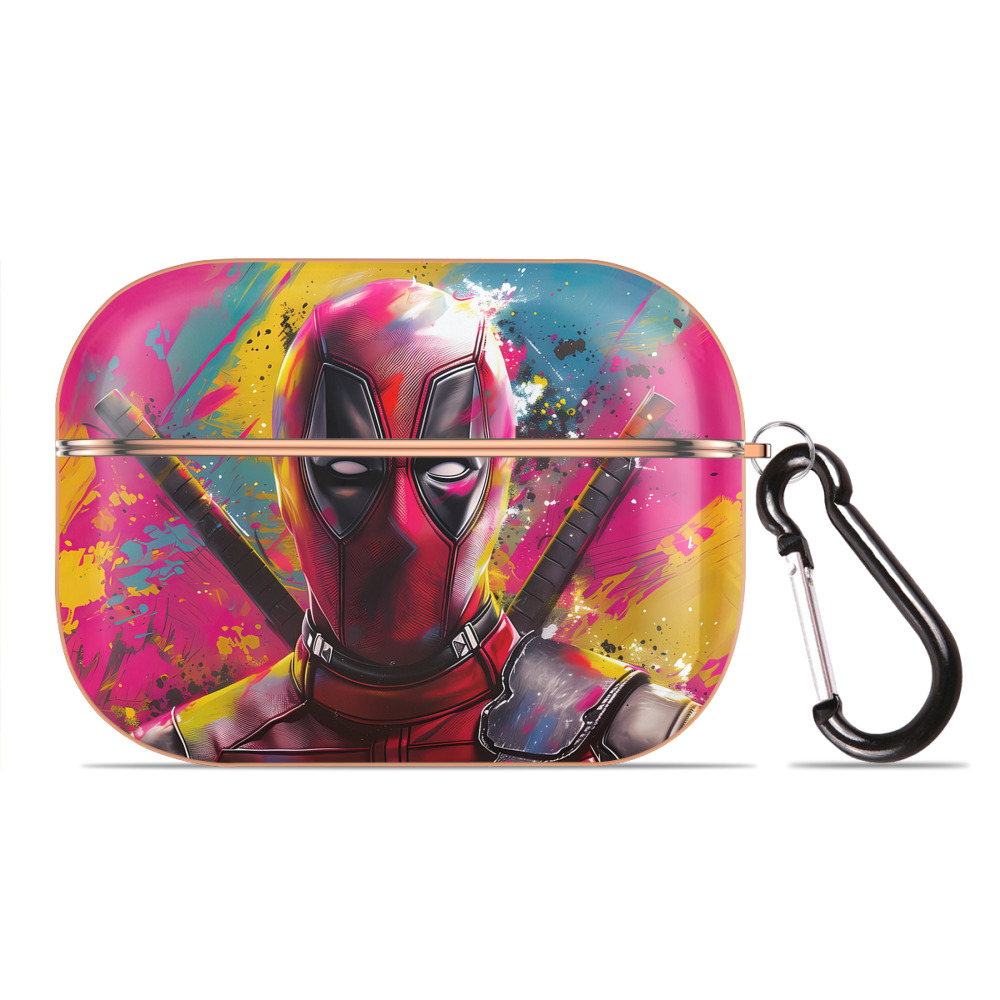 （画像用） Deadpool デッドプール 【AirPods Pro用】ハードシェル保護ケース｜耐衝撃・防指紋・カラビナ付き商品仕様