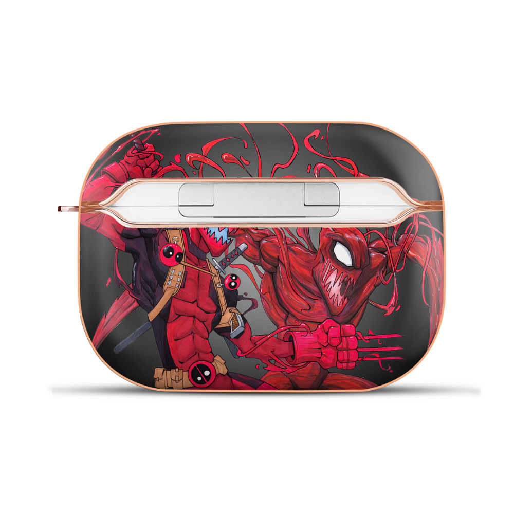 （画像用） Deadpool デッドプール 【AirPods Pro用】ハードシェル保護ケース｜耐衝撃・防指紋・カラビナ付き商品仕様