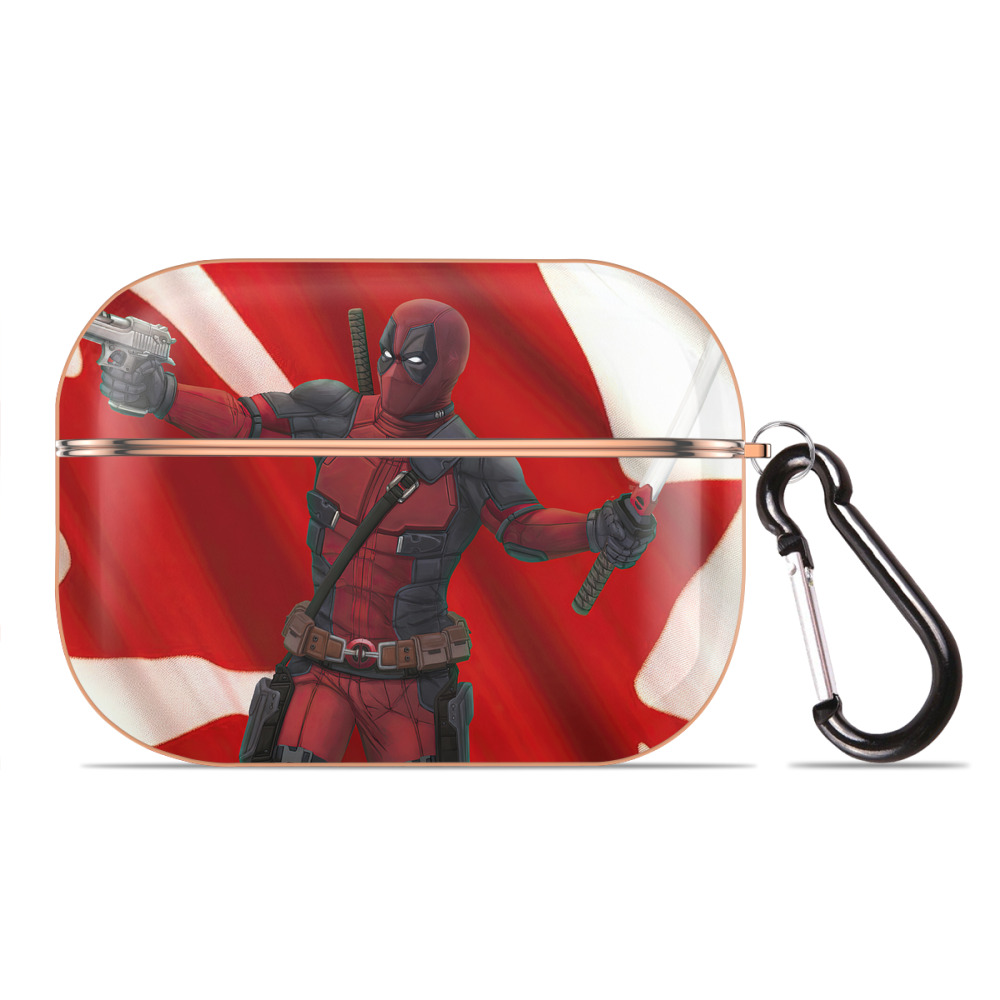 （画像用） Deadpool デッドプール 【AirPods Pro用】ハードシェル保護ケース｜耐衝撃・防指紋・カラビナ付き商品仕様