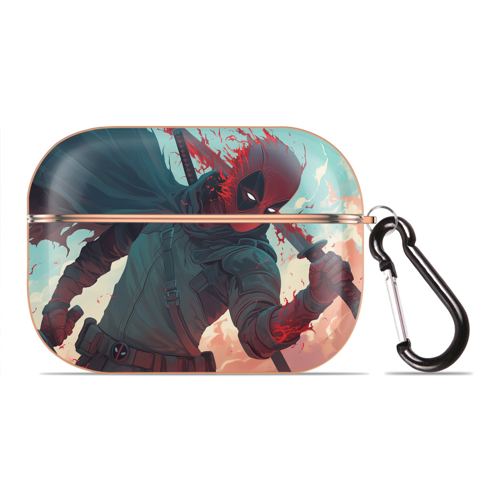 （画像用） Deadpool デッドプール 【AirPods Pro用】ハードシェル保護ケース｜耐衝撃・防指紋・カラビナ付き商品仕様