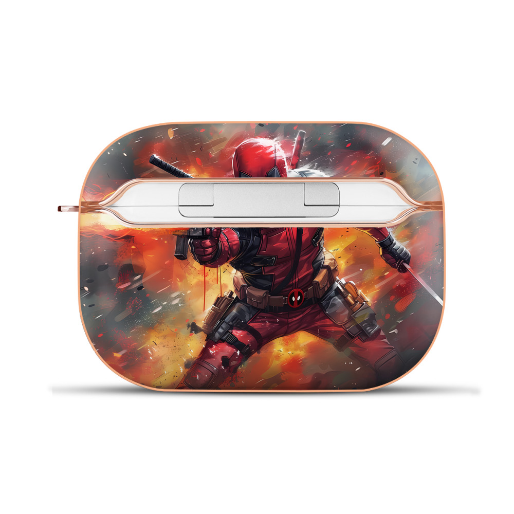 （画像用） Deadpool デッドプール 【AirPods Pro用】ハードシェル保護ケース｜耐衝撃・防指紋・カラビナ付き商品仕様