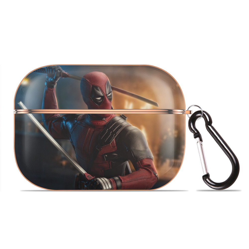 （画像用） Deadpool デッドプール 【AirPods Pro用】ハードシェル保護ケース｜耐衝撃・防指紋・カラビナ付き商品仕様