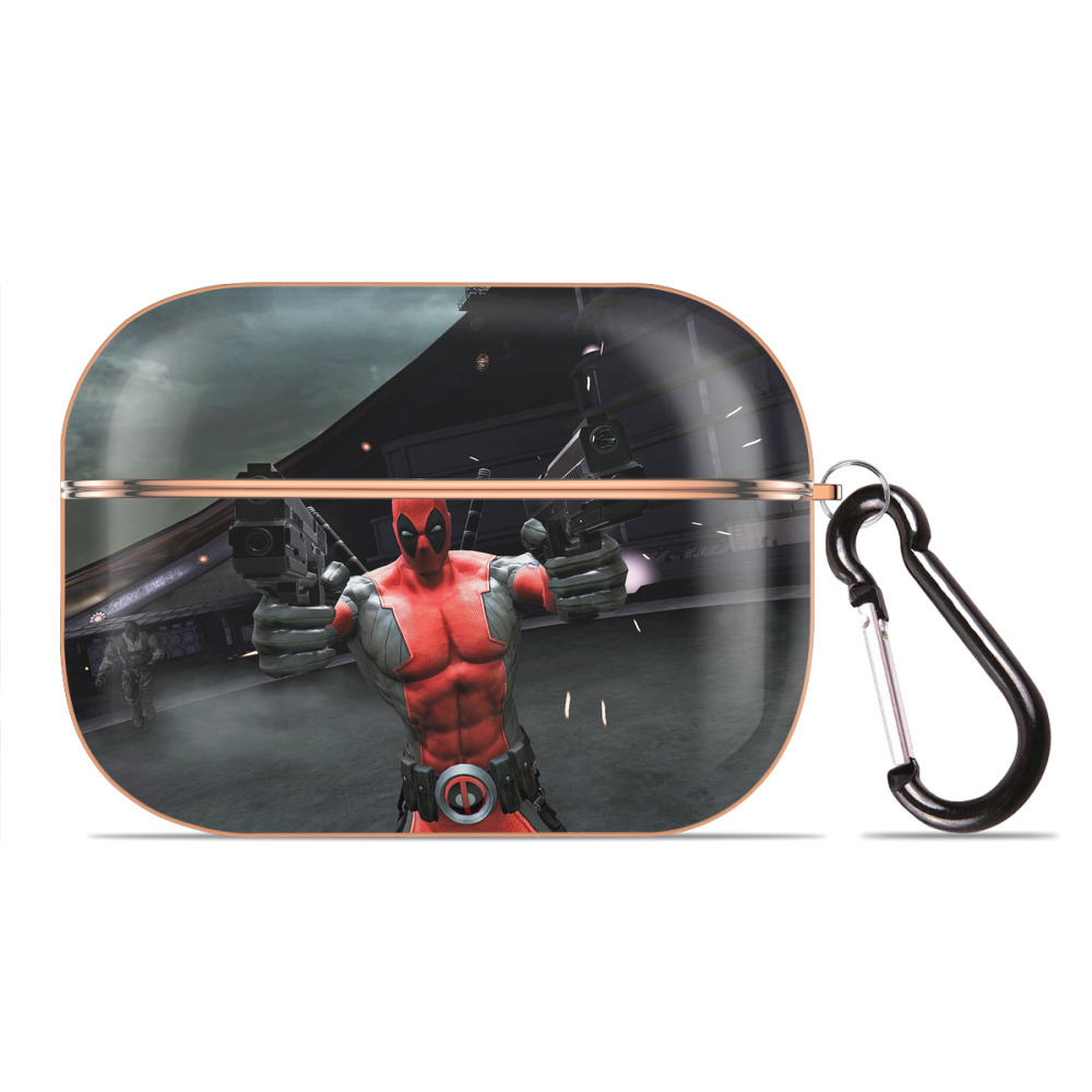 （画像用） Deadpool デッドプール 【AirPods Pro用】ハードシェル保護ケース｜耐衝撃・防指紋・カラビナ付き商品仕様