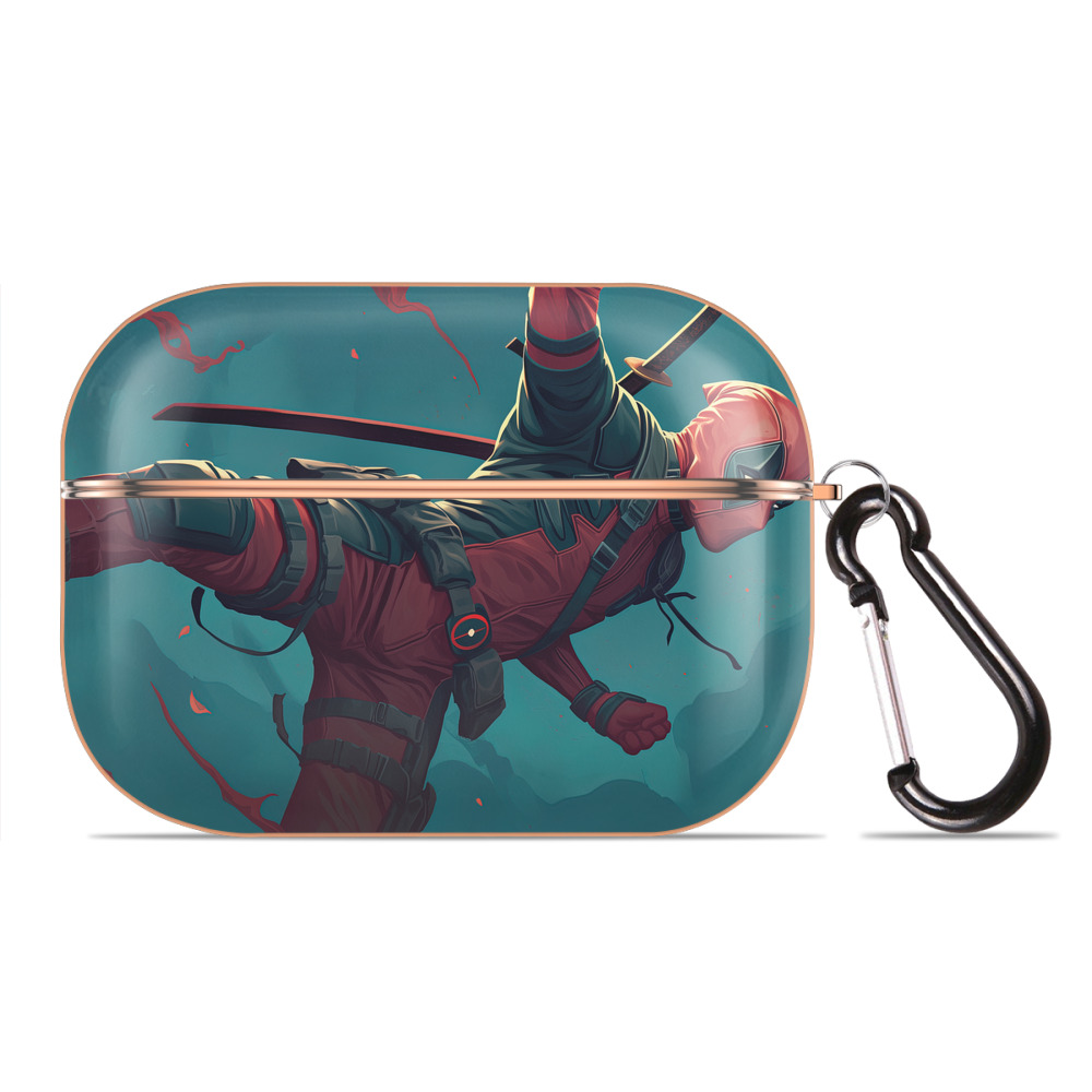 （画像用） Deadpool デッドプール 【AirPods Pro用】ハードシェル保護ケース｜耐衝撃・防指紋・カラビナ付き商品仕様