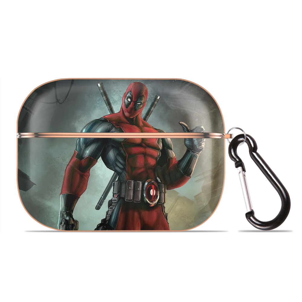 （画像用） Deadpool デッドプール 【AirPods Pro用】ハードシェル保護ケース｜耐衝撃・防指紋・カラビナ付き商品仕様