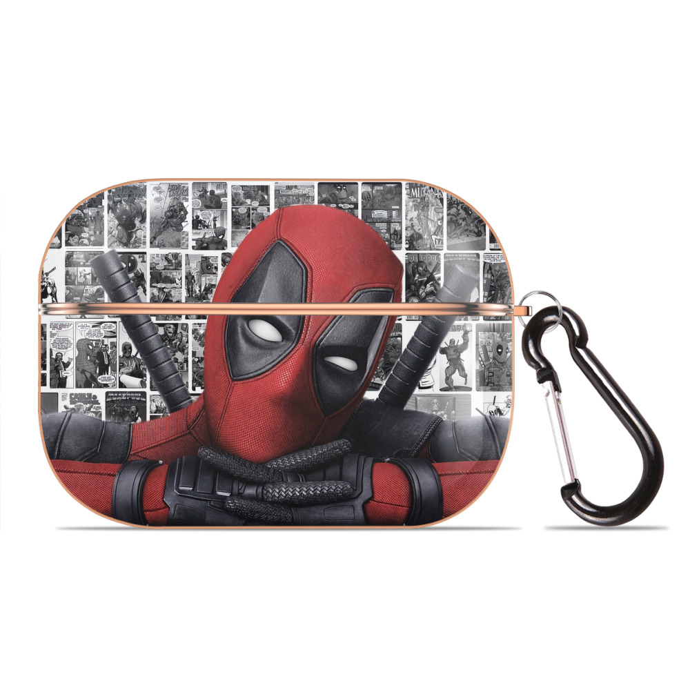 （画像用） Deadpool デッドプール 【AirPods Pro用】ハードシェル保護ケース｜耐衝撃・防指紋・カラビナ付き商品仕様