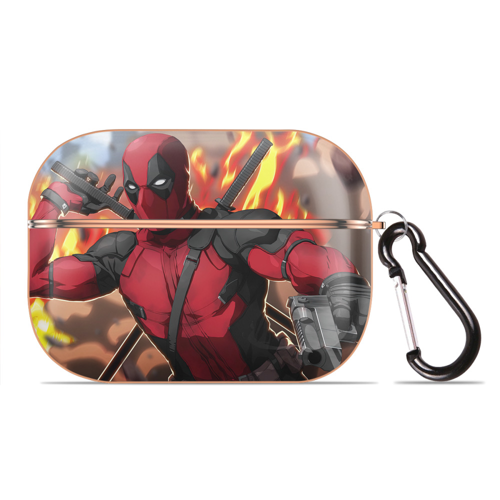 （画像用） Deadpool デッドプール 【AirPods Pro用】ハードシェル保護ケース｜耐衝撃・防指紋・カラビナ付き商品仕様