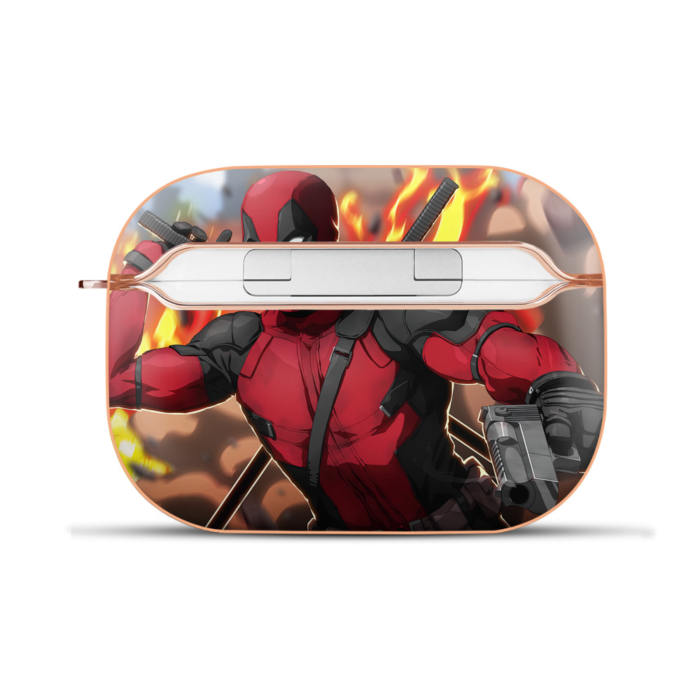 （画像用） Deadpool デッドプール 【AirPods Pro用】ハードシェル保護ケース｜耐衝撃・防指紋・カラビナ付き商品仕様