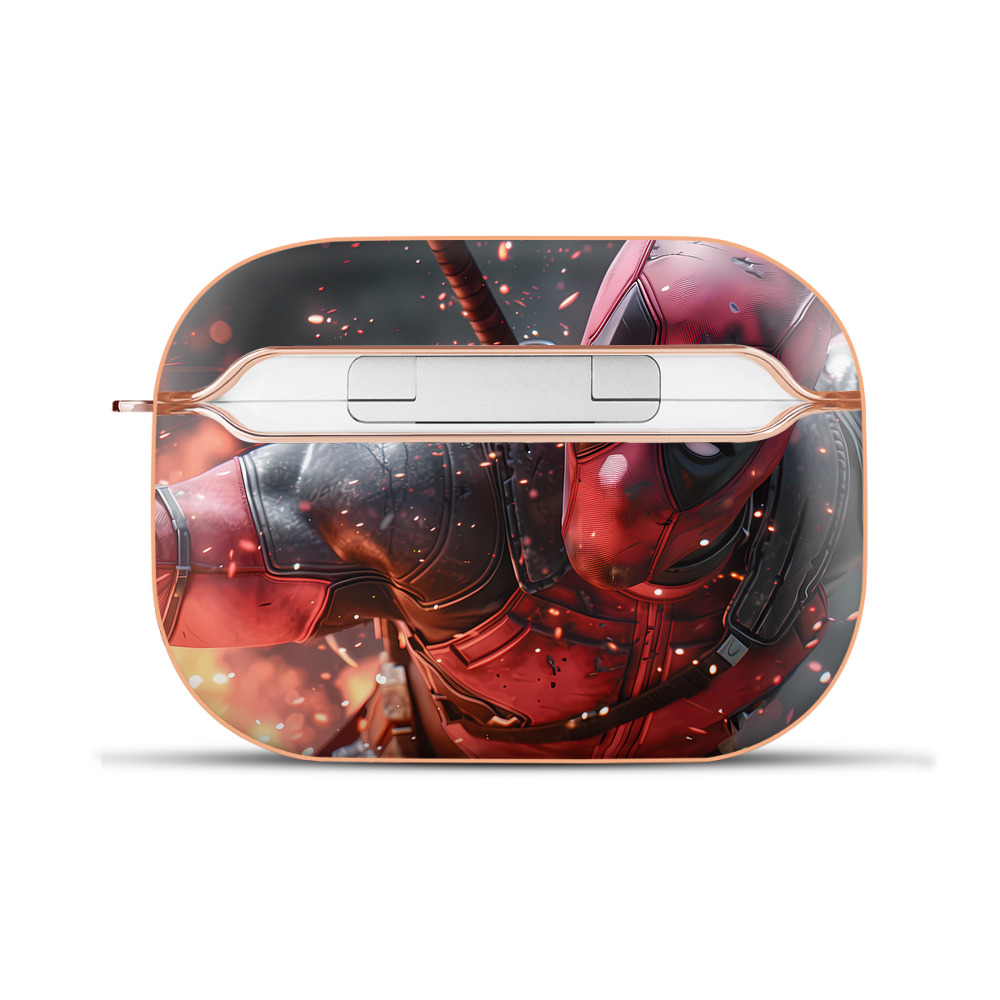 （画像用） Deadpool デッドプール 【AirPods Pro用】ハードシェル保護ケース｜耐衝撃・防指紋・カラビナ付き商品仕様