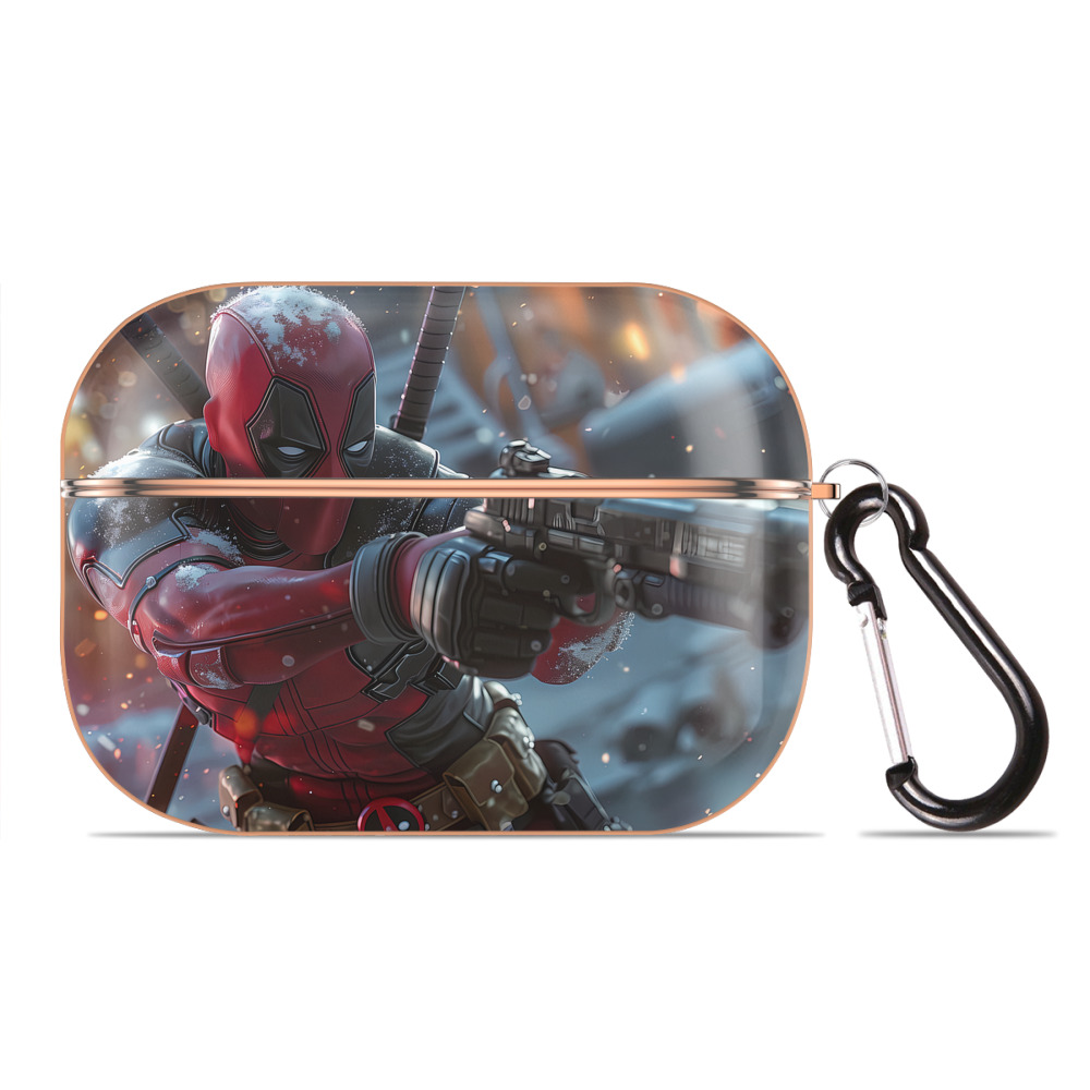 （画像用） Deadpool デッドプール 【AirPods Pro用】ハードシェル保護ケース｜耐衝撃・防指紋・カラビナ付き商品仕様