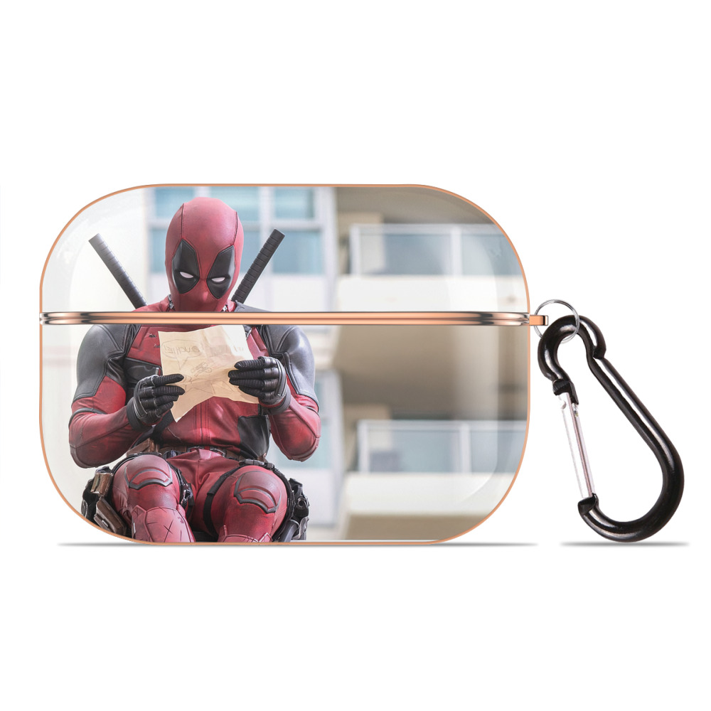（画像用） Deadpool デッドプール 【AirPods Pro用】ハードシェル保護ケース｜耐衝撃・防指紋・カラビナ付き商品仕様