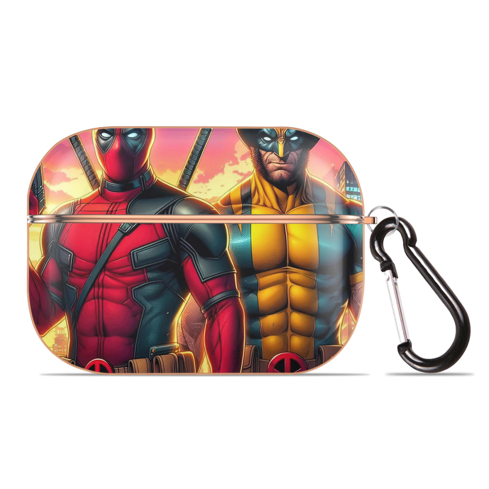 （画像用） Deadpool デッドプール 【AirPods Pro用】ハードシェル保護ケース｜耐衝撃・防指紋・カラビナ付き商品仕様