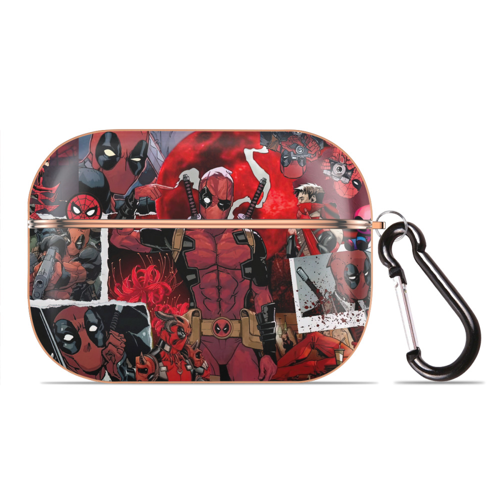 （画像用） Deadpool デッドプール 【AirPods Pro用】ハードシェル保護ケース｜耐衝撃・防指紋・カラビナ付き商品仕様