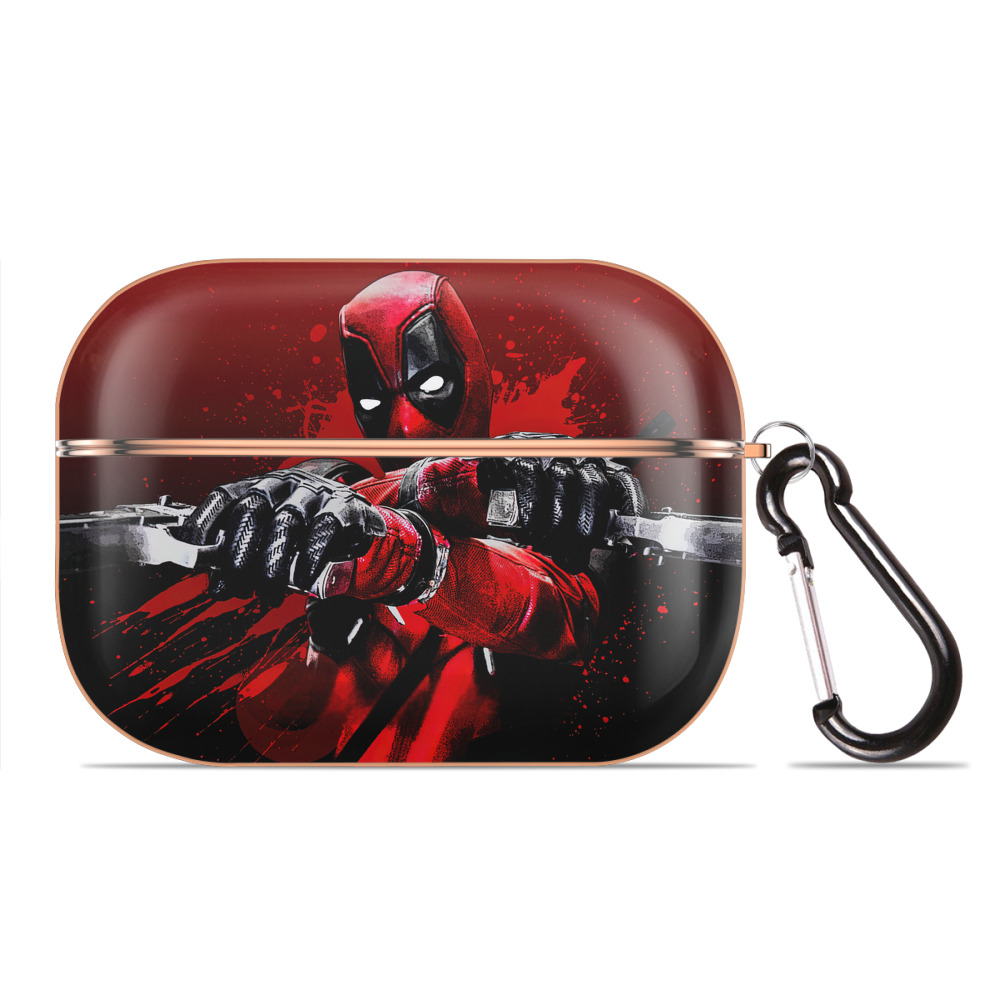 （画像用） Deadpool デッドプール 【AirPods Pro用】ハードシェル保護ケース｜耐衝撃・防指紋・カラビナ付き商品仕様