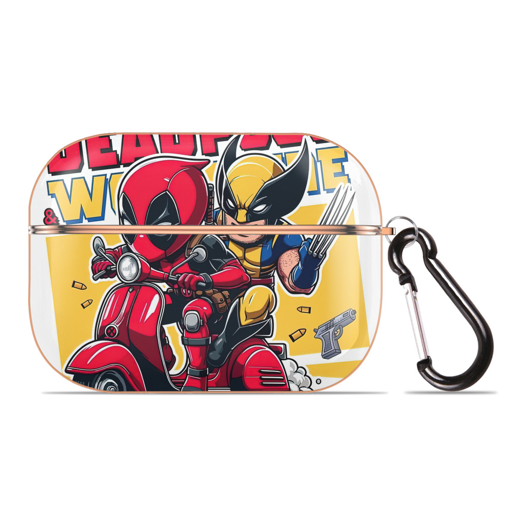 （画像用） Deadpool デッドプール 【AirPods Pro用】ハードシェル保護ケース｜耐衝撃・防指紋・カラビナ付き商品仕様