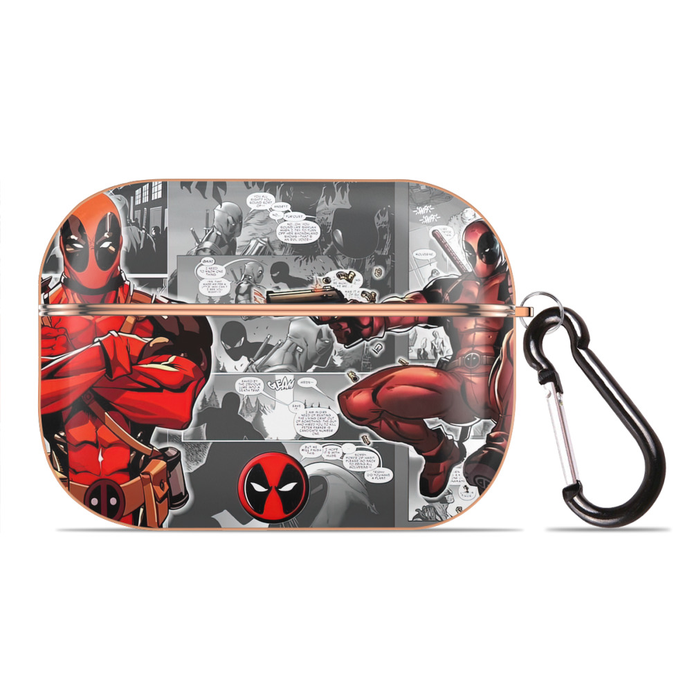 （画像用） Deadpool デッドプール 【AirPods Pro用】ハードシェル保護ケース｜耐衝撃・防指紋・カラビナ付き商品仕様